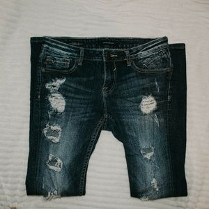 Dark Ripped Skinny Jeans
